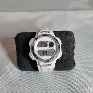 White rubberized unisex watch